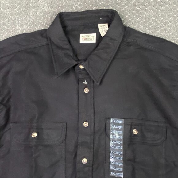 Five Brother Chamois Shirt Men's XXL Charcoal Gray Black Flannel NWOT NEW - Picture 2 of 8